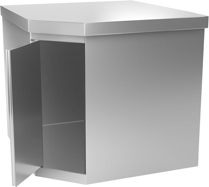 Corner Wall Cabinet for Commercial Kitchen (27.5x15.7x25.5 Inch)