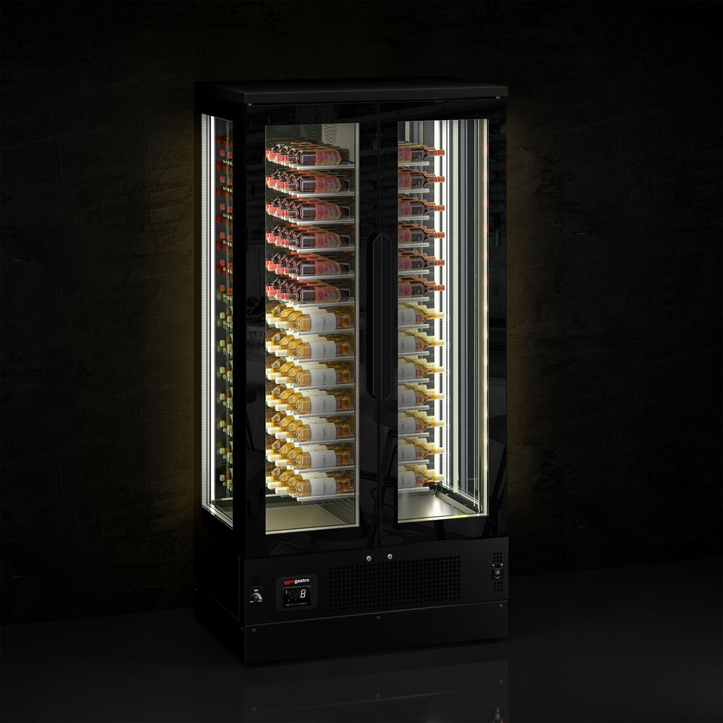 Red Type Wine Refrigerator - 1 Climate Regional - 120 Lt - Max. 104 bottles