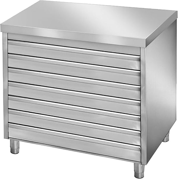 Stainless Steel Drawer Cabinet for Pizza and Bread Dough (35.4x27.5x33.4 Inch)