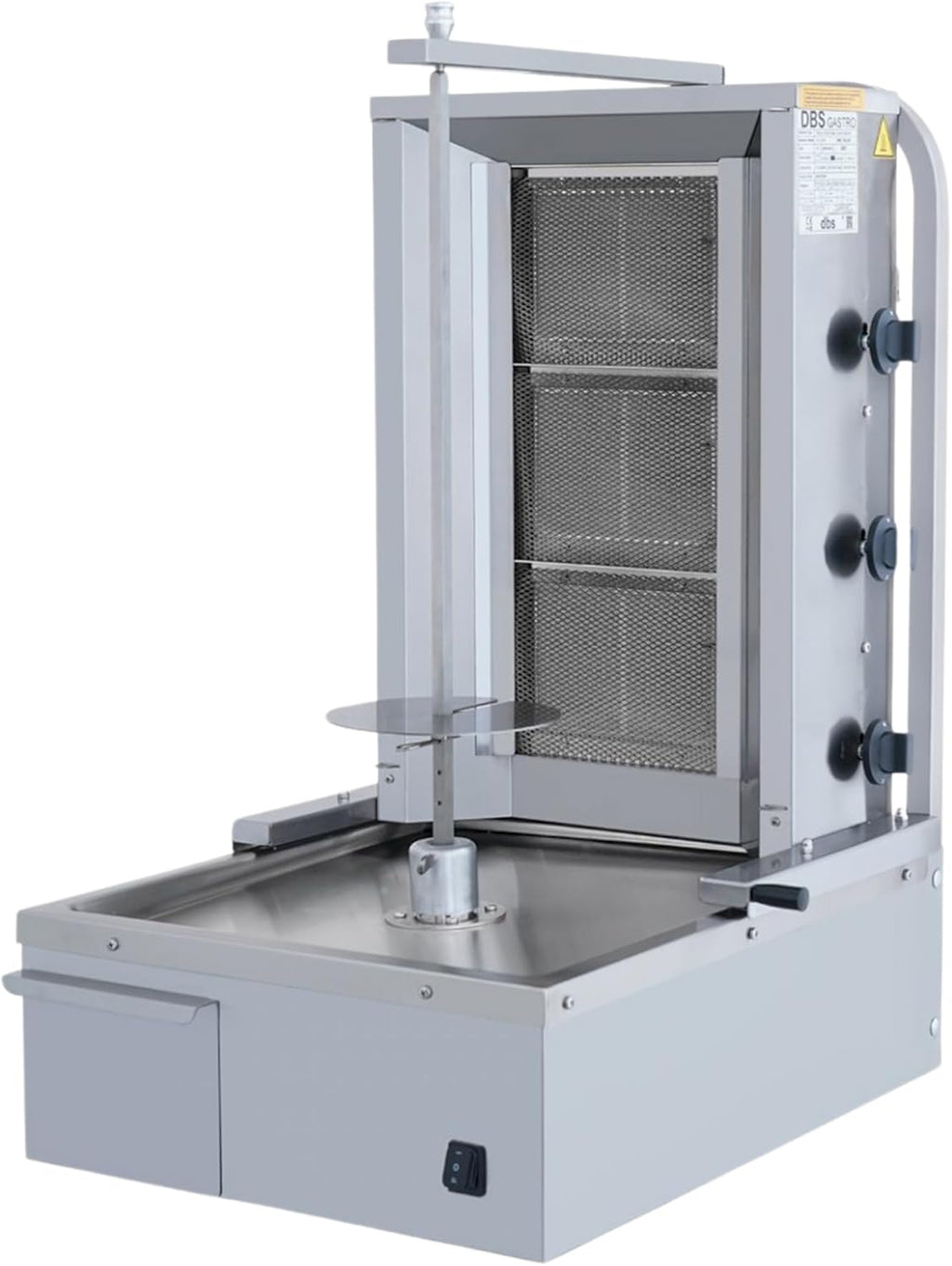Doner Kebab Machine Shawarma 3 Burner Gas Vertical Rotisserie Grill Cooker