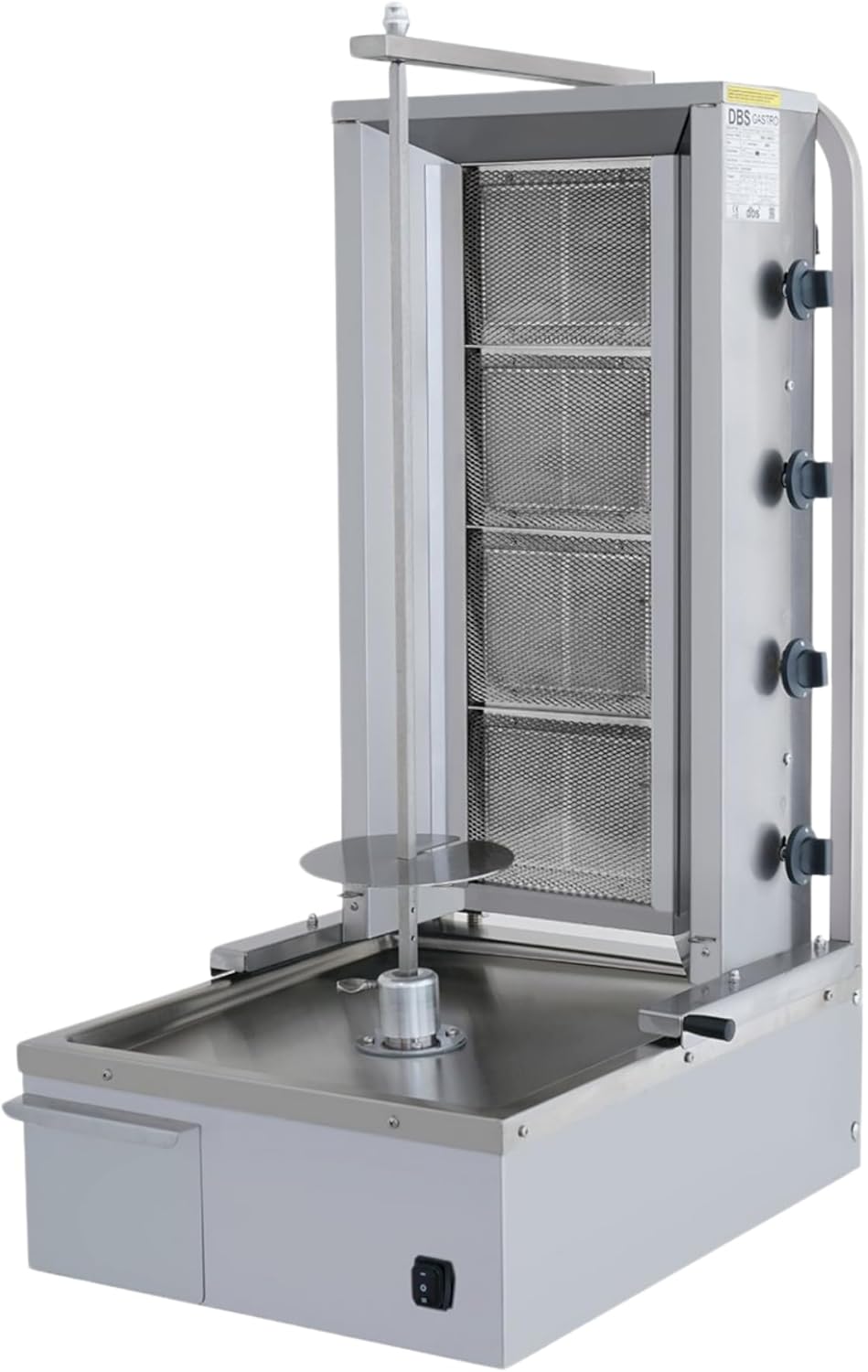Doner Kebab Machine Shawarma 4 Burner Gas Vertical Rotisserie Grill Cooker