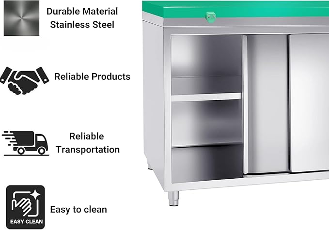 Commercial Work Station for Restaurant, Hotel (31.4x23.6x35.8 Inch)