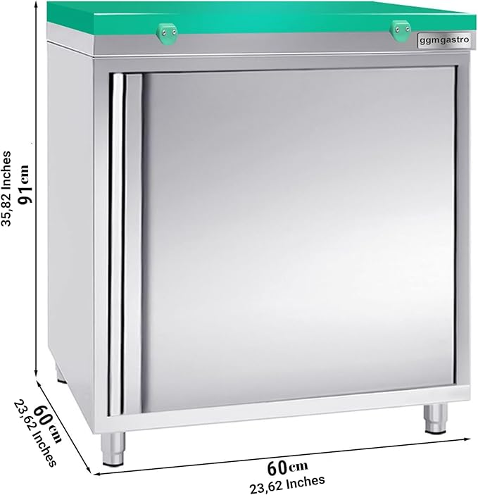 Commercial Work Station for Restaurant, Hotel (23.6x23.6x35.8 Inch)