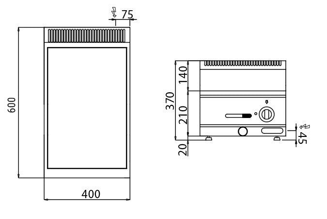 Electric Cyprus - 1.2 KW - 1x GN 1/3 & GN 1x 1/2