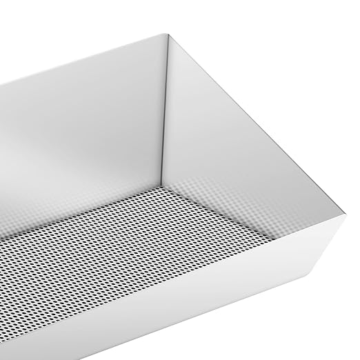 Commercial Stainless Steel French Fry Bagger Tray | Potato Resting Tub Heavy-Duty Fry Scoop Bin (31.4x11.8x7.8 Inch)