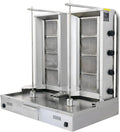Double Bottom Doner Kebab Machine Shawarma 4+4 Burner Burner Gas Vertical