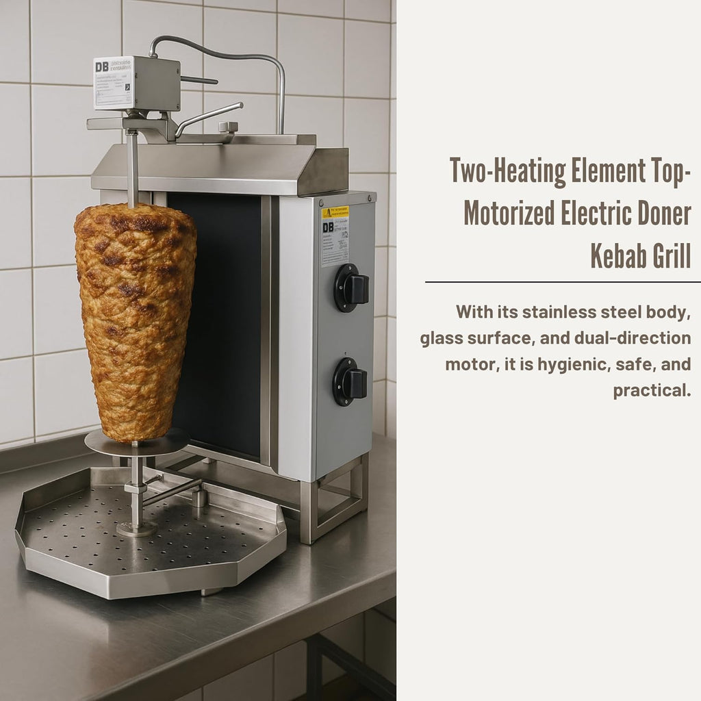 Doner Kebab Machine Shawarma 2 Resistance Electric Vertical Upper Motor