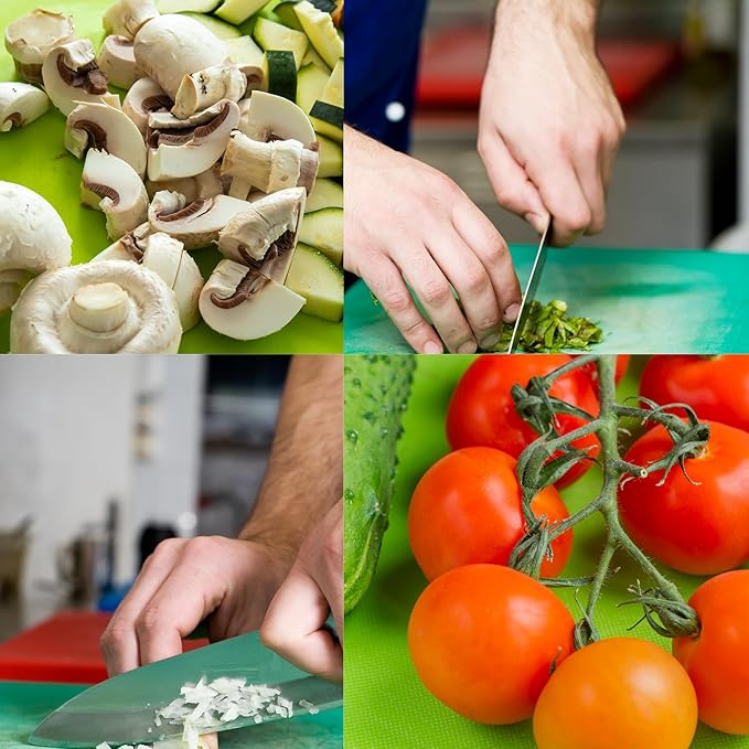 Stainless Steel Green Prep Table Sliding Doors - Polyethylene Table Top (39.3x23.6x35.8 Inch)