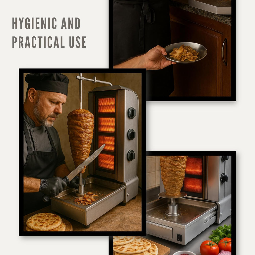 Doner Kebab Machine Shawarma 3 Resistance Electric Vertical Bottom Motor