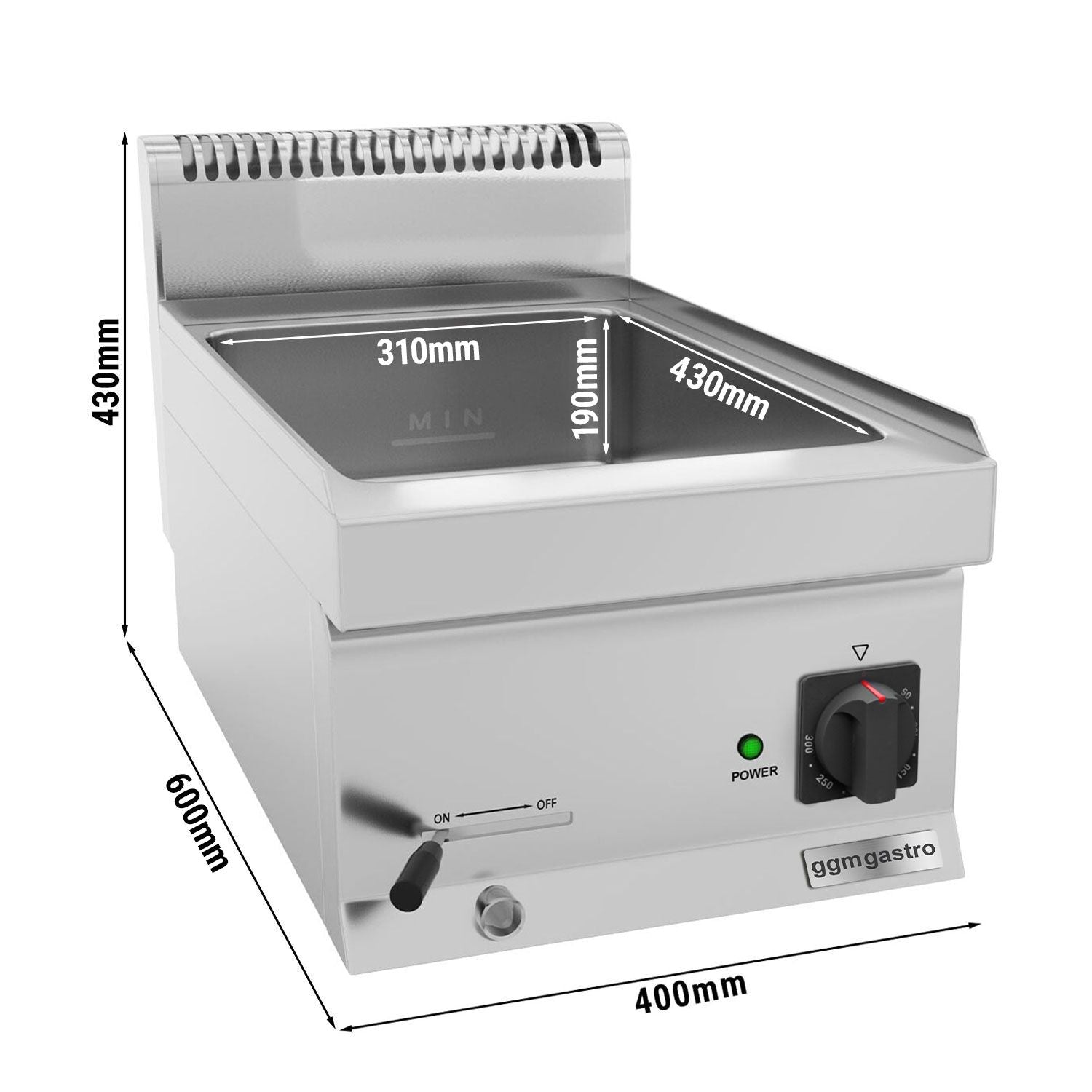 Electric Cyprus - 1.2 KW - 1x GN 1/3 & GN 1x 1/2
