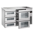 Beer counter premıum - 1550x700mm - 5 glass drawers