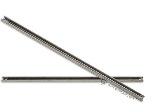 (2 pieces) stainless steel rail - 2 short - 580 mm