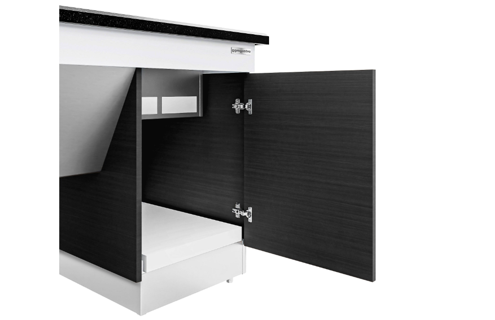 Cold Open Buffet counter dublin- 1600mm- With cold pool & wheel- 4x GN 1/1