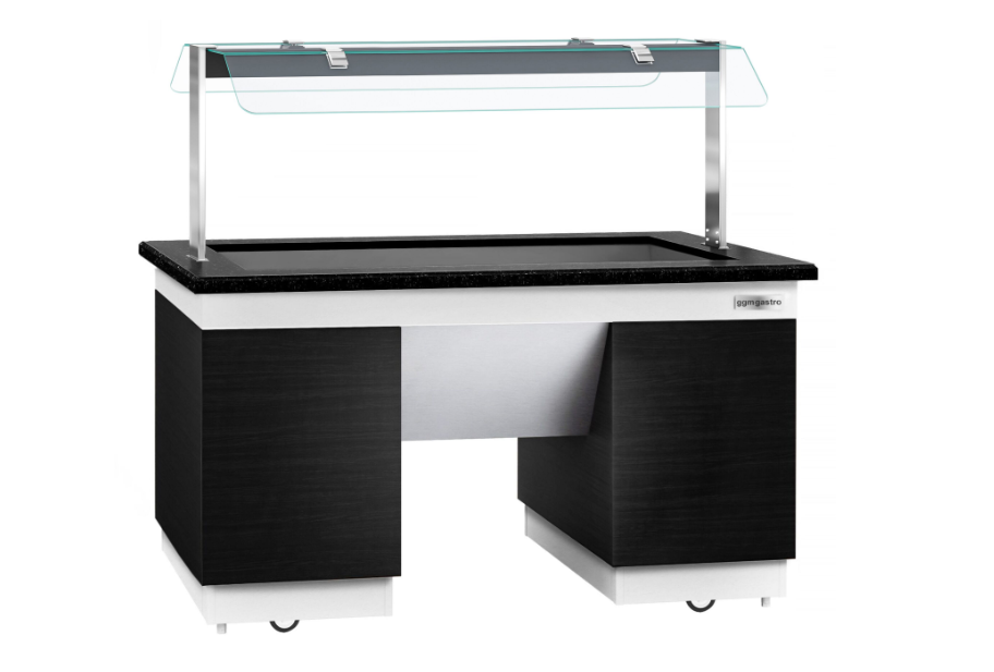 Hot Open Buffet counter dublin - 1600mm - for benmarili & wheel- 4x GN 1/1