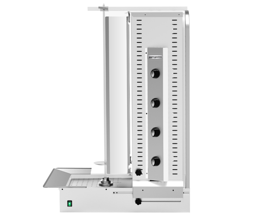 Gas Lava Stone Doner / Kebab Grill - 4 Radian - 2 Protective Plate Including