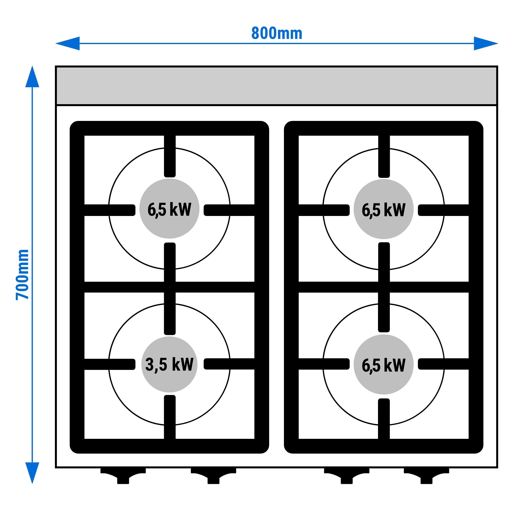 Gas Stove - 23 KW - 4 EYE