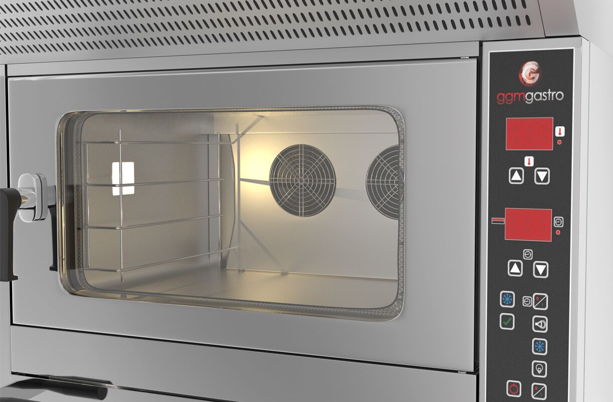 Combi Oven - Digital - Convection Furnace - 4x EN 60x40 & Pizza Oven - 7x Ø 25cm