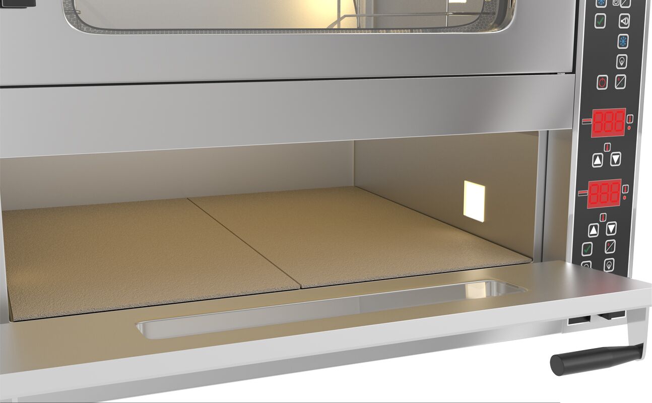 Combi Oven - Digital - Convection Furnace - 4x EN 60x40 & Pizza Oven - 7x Ø 25cm