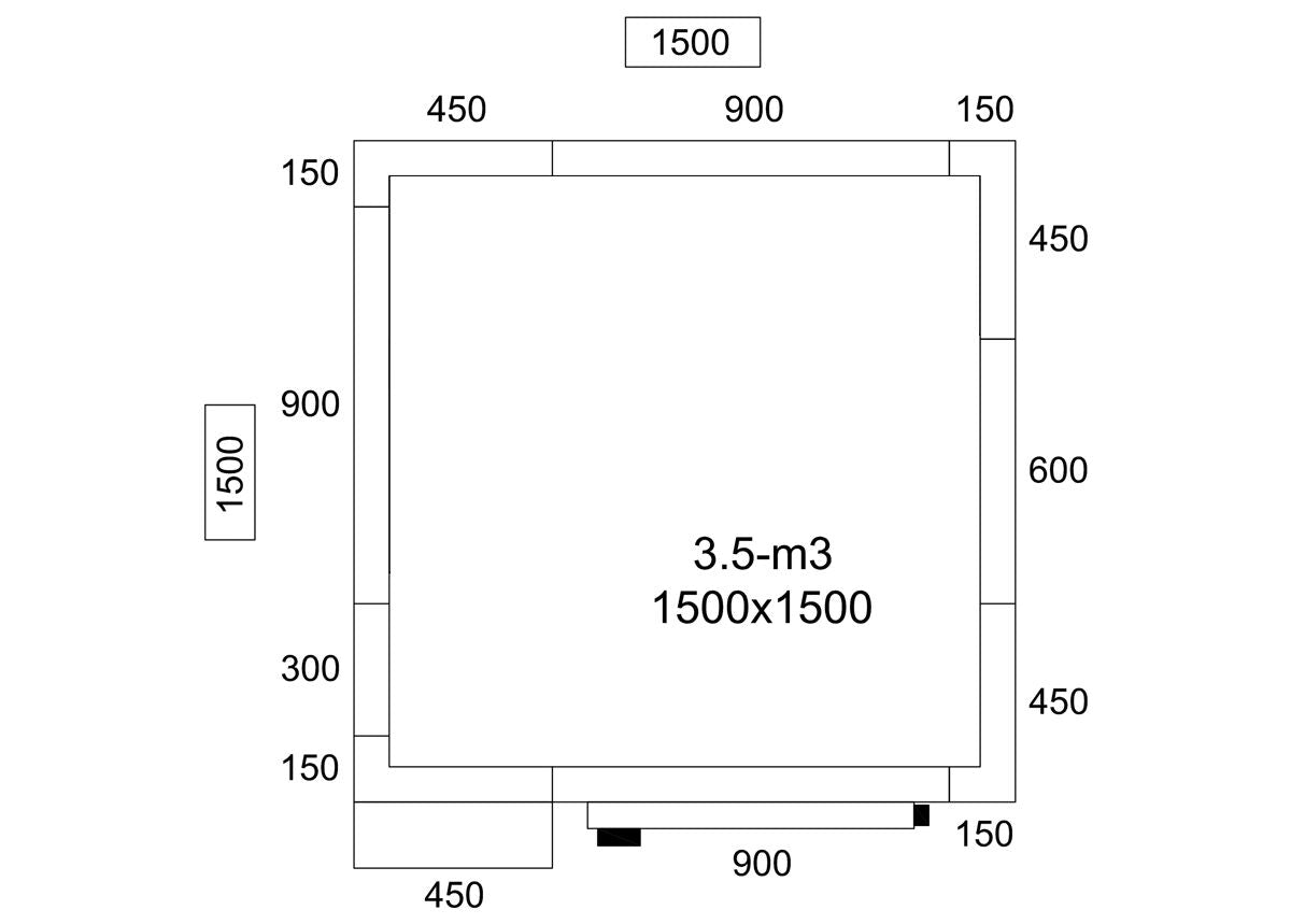 Cold Room - 1500x1500mm - 3,5m³