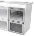 Glass drawer block - consists of the following: 1/2 & 1/2