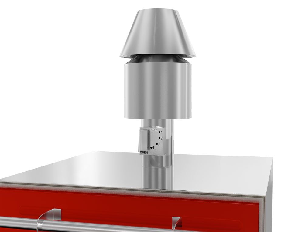 Wood coal oven - red