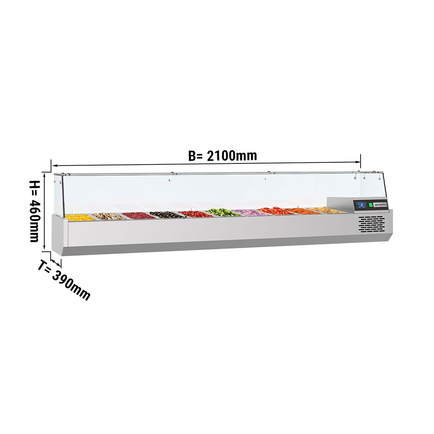 Cools Exhibition Unit Premium - 2100x390 mm - 10 x gn 1/3