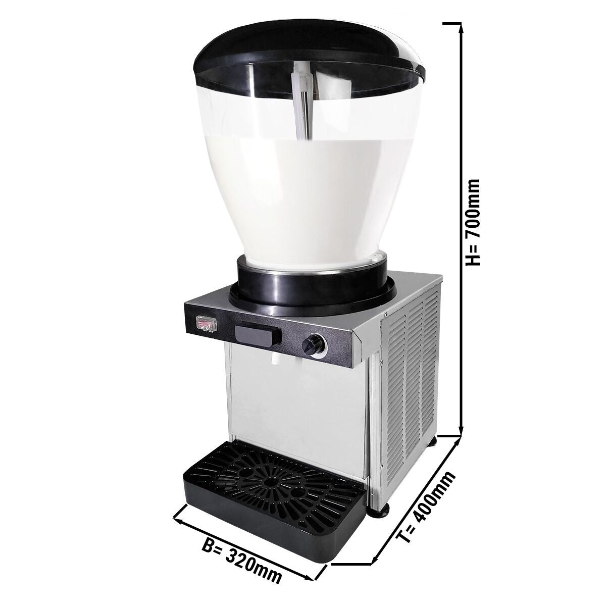 Buttermilk/ fruit juice dyspenter - 19 liters- black