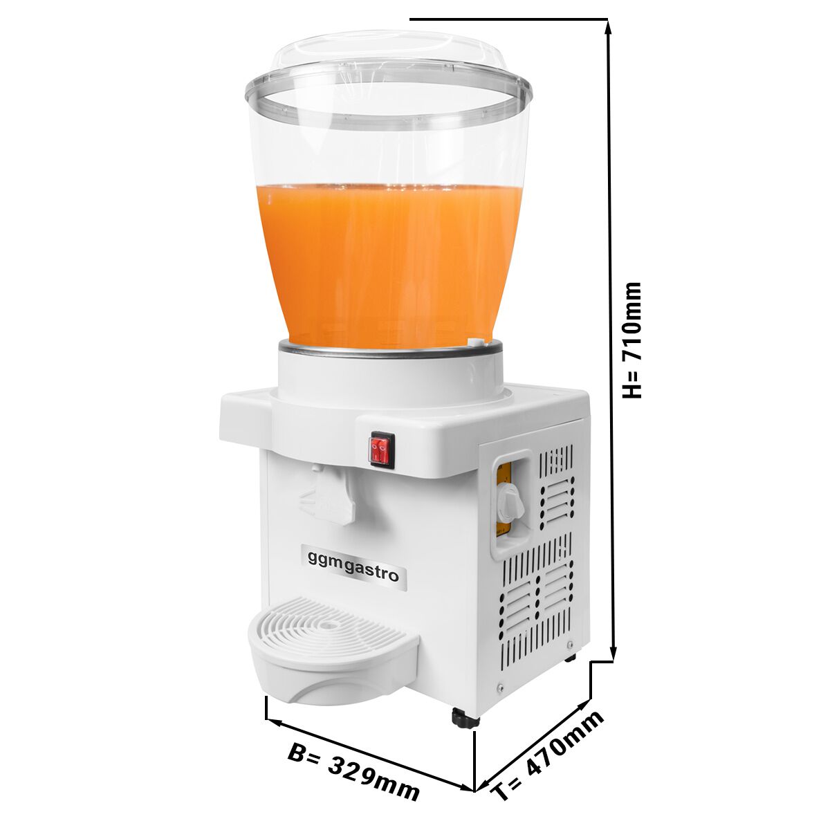 Buttermilk / fruit juice dyspenter - 20 liters - white