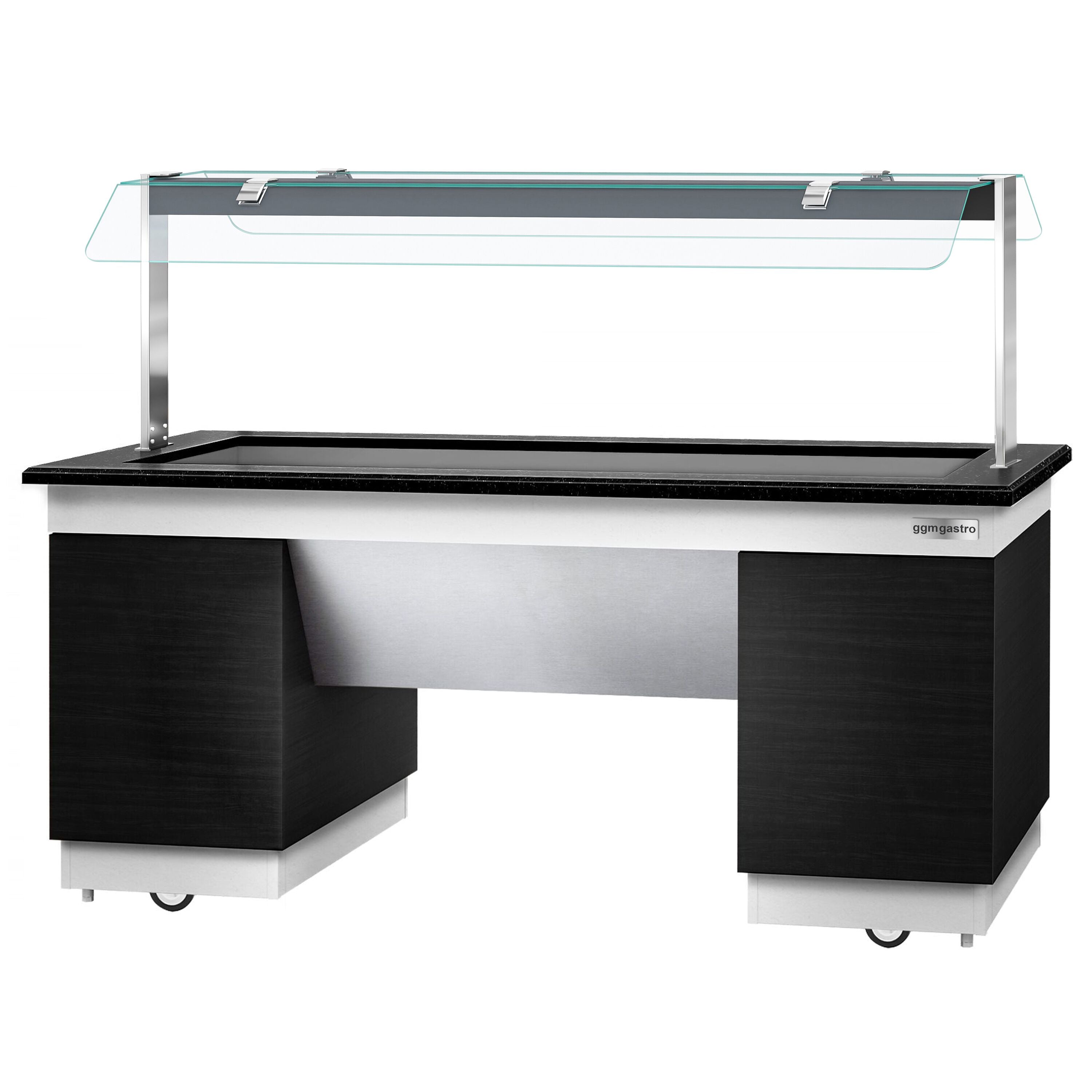 Hot Open Buffet counter dublin - 2000mm - Benmarili & Wheel - for 5x GN 1/1
