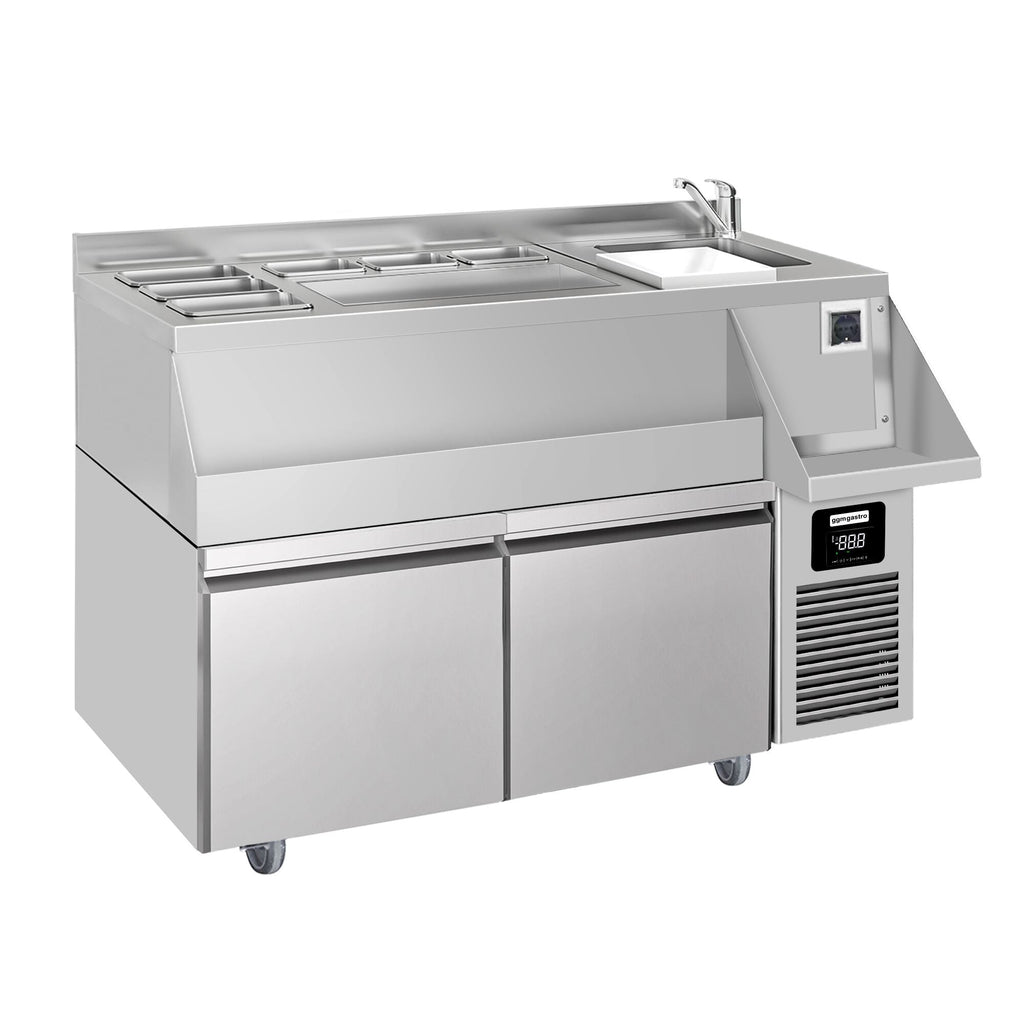 Bar type & soft drink refrigerator - 1200x600mm - 150 liters - 2 drawers 1/1 & shelf
