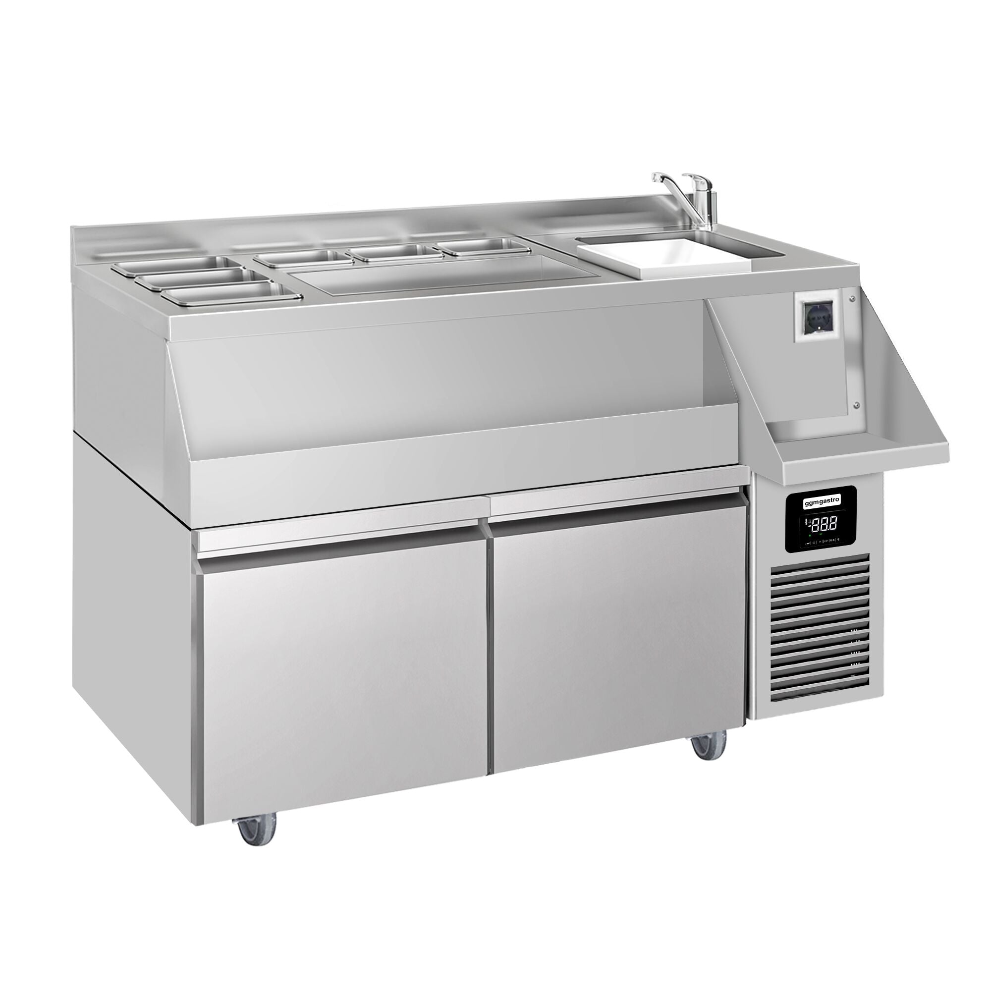 Bar type & soft drink refrigerator - 1200x600mm - 150 liters - 2 drawers 1/1 & shelf