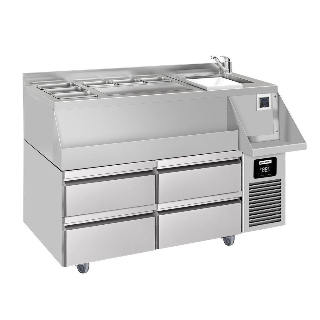 Bar type & soft drink refrigerator- 1200x600mm - 150 liters - 2 drawers 1/2 & shelf