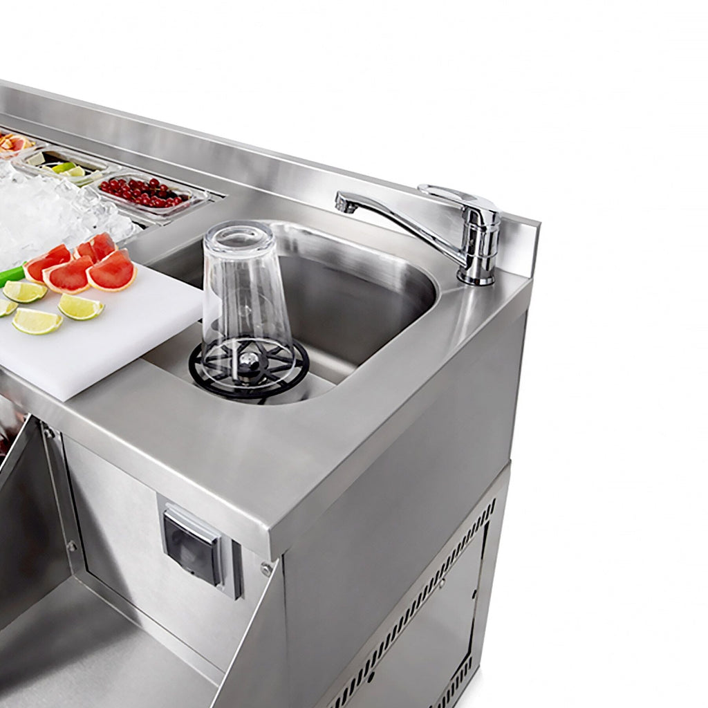 Bar type & soft drink refrigerator -1200x600mm - 150 liters - 1 door, 1 drawer 1/1 & shelf