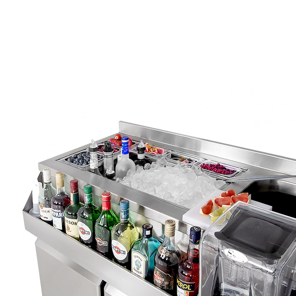 Bar type & soft drink refrigerator- 1600x600mm - 235 liters - 3 drawers & shelves