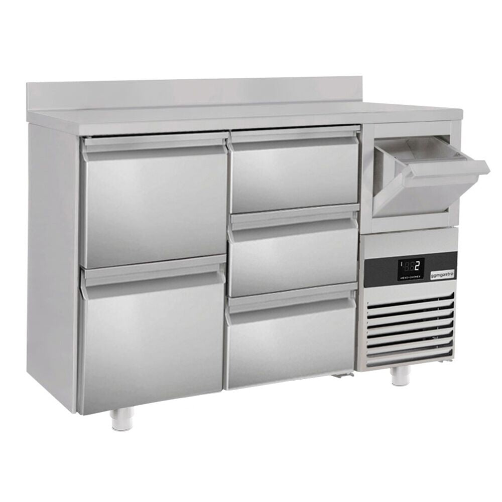 Bar type & soft drink refrigerator PremIum- 1580x600mm - 5 drawers, back & telve bucket