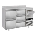 Bar type & soft drink refrigerator PremIum- 1580x600mm - 5 drawers, back & telve bucket