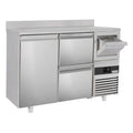 Bar type & soft drink refrigerator PremIum- 1580x600mm - 1 door, 2 drawers, back and telve bucket