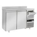 Bar type & soft drink refrigerator PremIum- 1580x600mm - 2 Doors, Back & Telve bucket