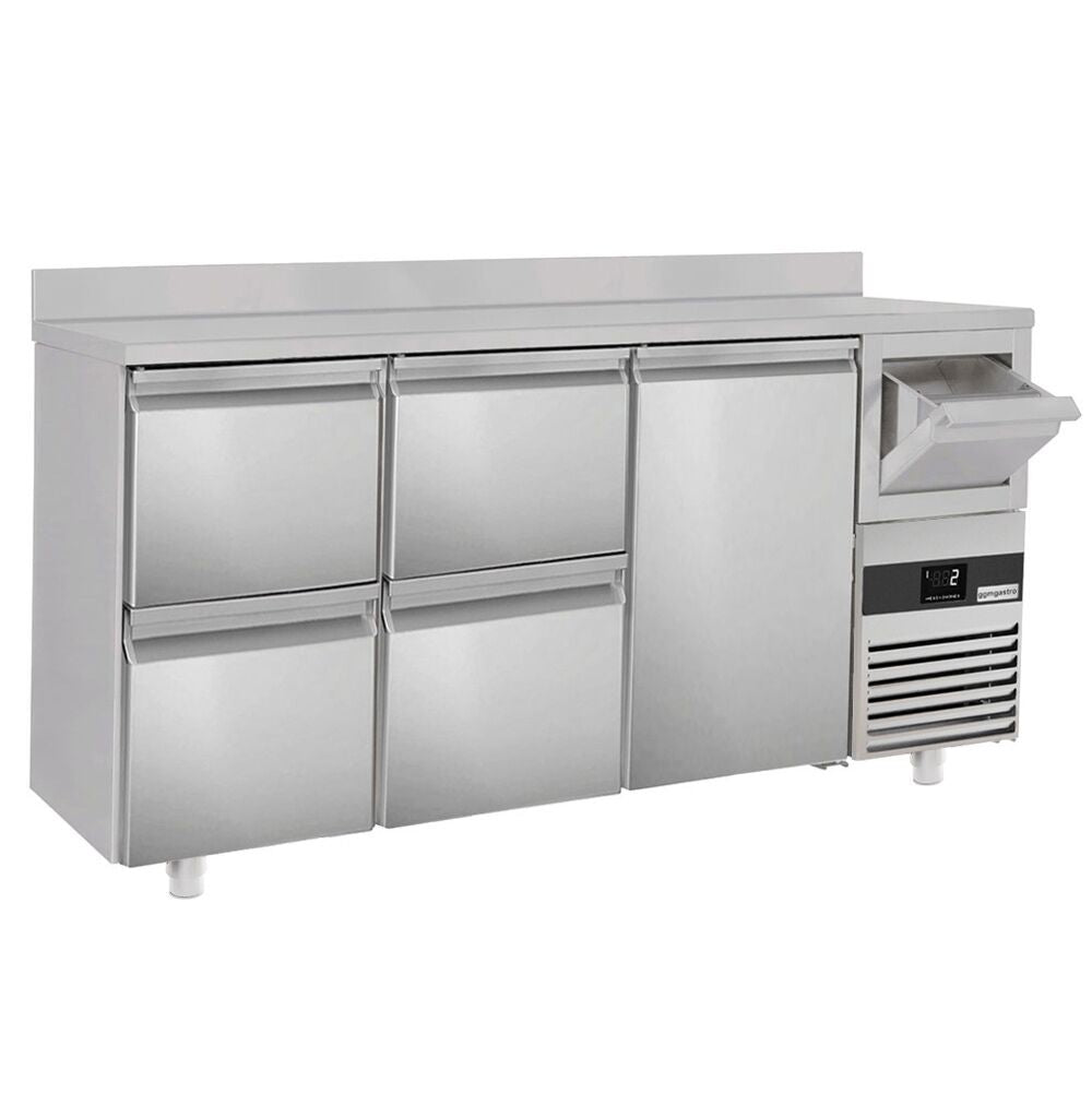 Bar type & soft drink refrigerator PremIum- 2130x600mm - 1 door, 4 drawers, back and telve bucket