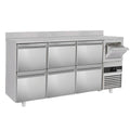Bar Type & Soft Driver Refrigerator Premium- 2130x600mm - 6 drawer 1/2, Back & Telve bucket