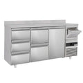 Bar type & soft drink refrigerator PremIum- 2130x600mm - 1 door, 5 drawers, back and telve bucket