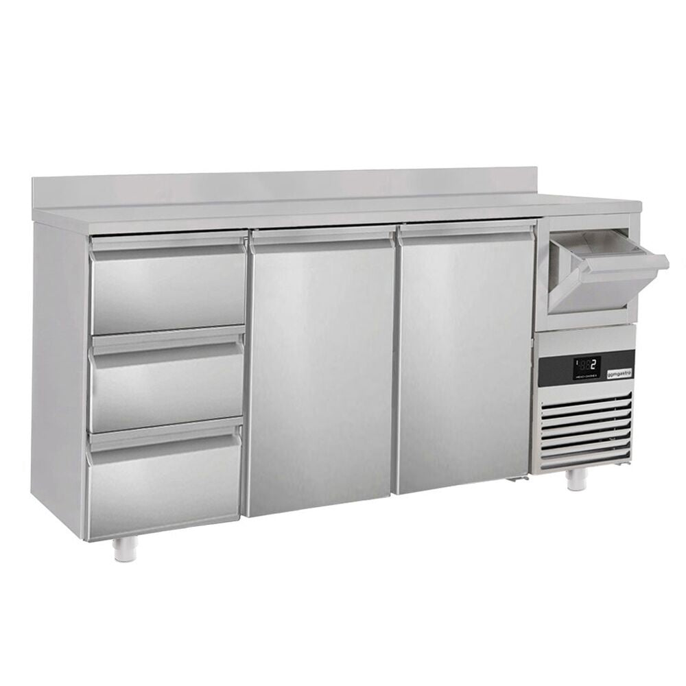 Bar type & soft drink refrigerator PremIum- 2130x600mm - 2 doors, 3 drawers, back and telve bucket