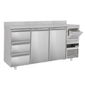 Bar type & soft drink refrigerator PremIum- 2130x600mm - 2 doors, 3 drawers, back and telve bucket