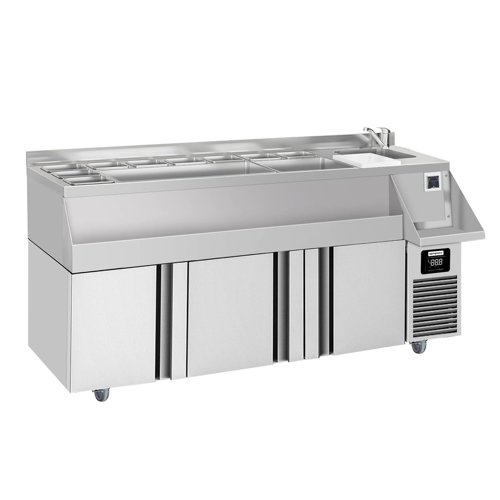Bar type & soft drink refrigerator- 1600x600mm - 235 liters - 3 doors & shelves