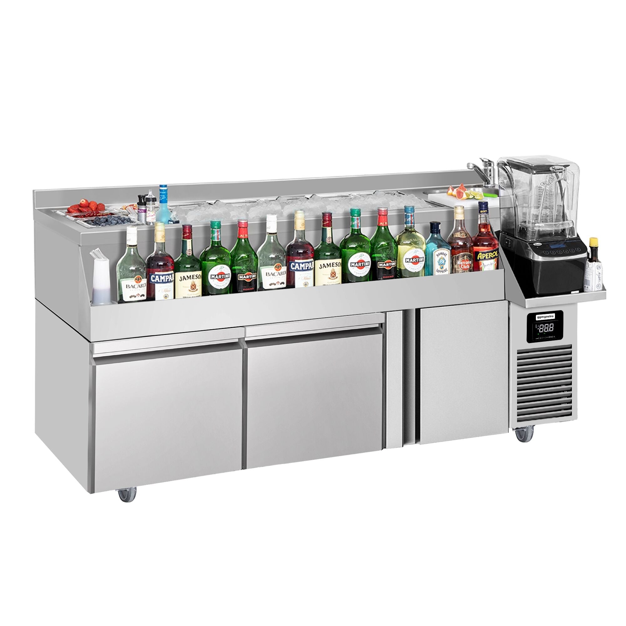 Bar type & soft drink refrigerator- 1600x600mm - 235 liters -1 door, 2 drawers & shelves