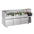 Bar type & soft drink refrigerator- 1600x600mm - 235 liters - 3 drawers & shelves