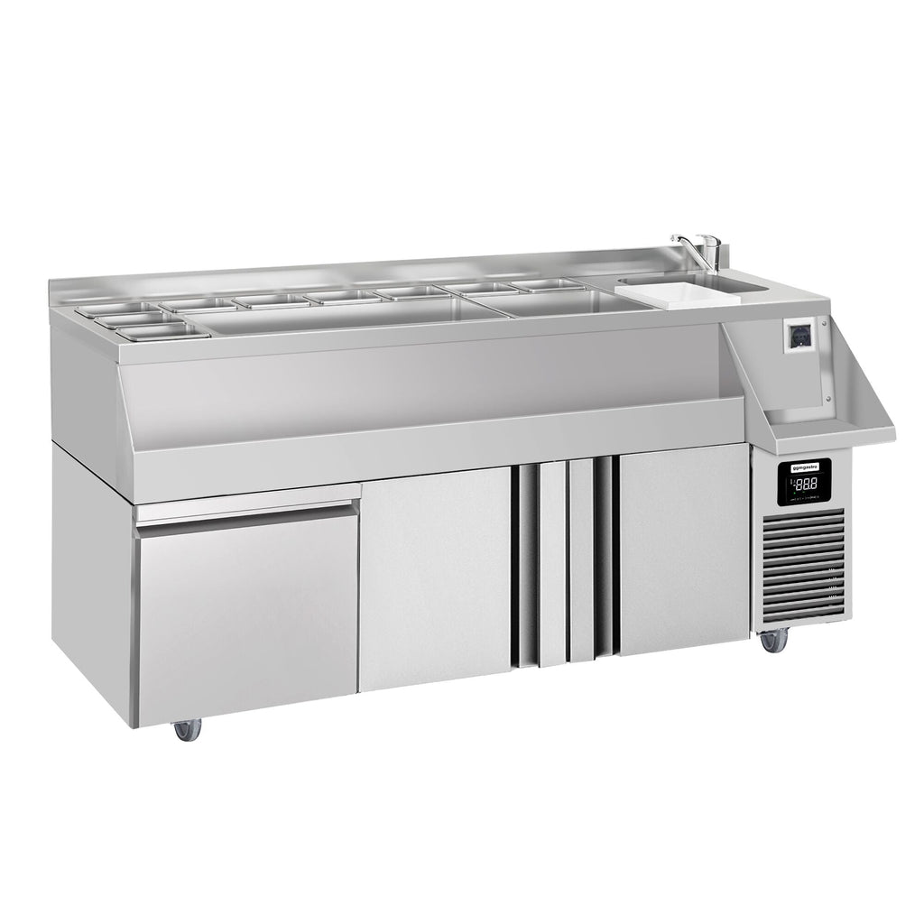 Bar type & soft drink refrigerator- 1600x600mm - 235 liters -2 door, 1 drawer & shelf
