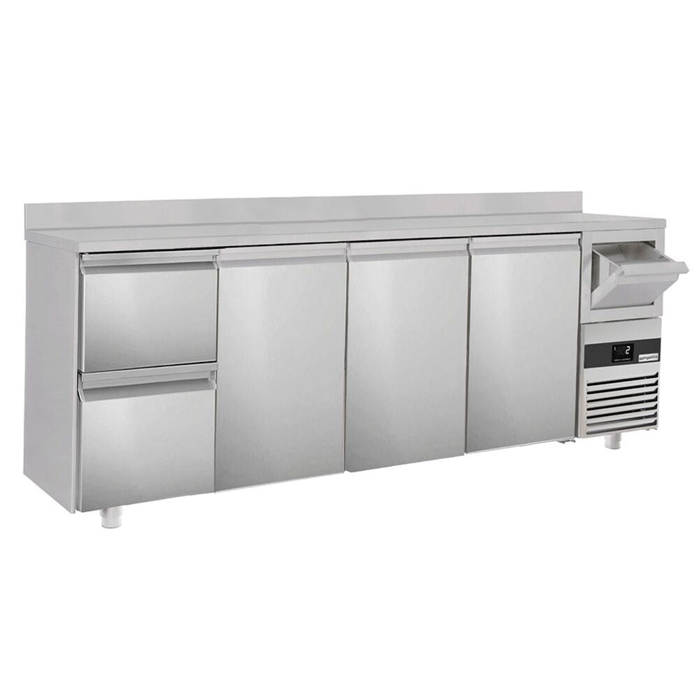 Bar type & soft drink refrigerator PremIum- 2690x600mm - 3 doors, 2 drawers, back and telve bucket
