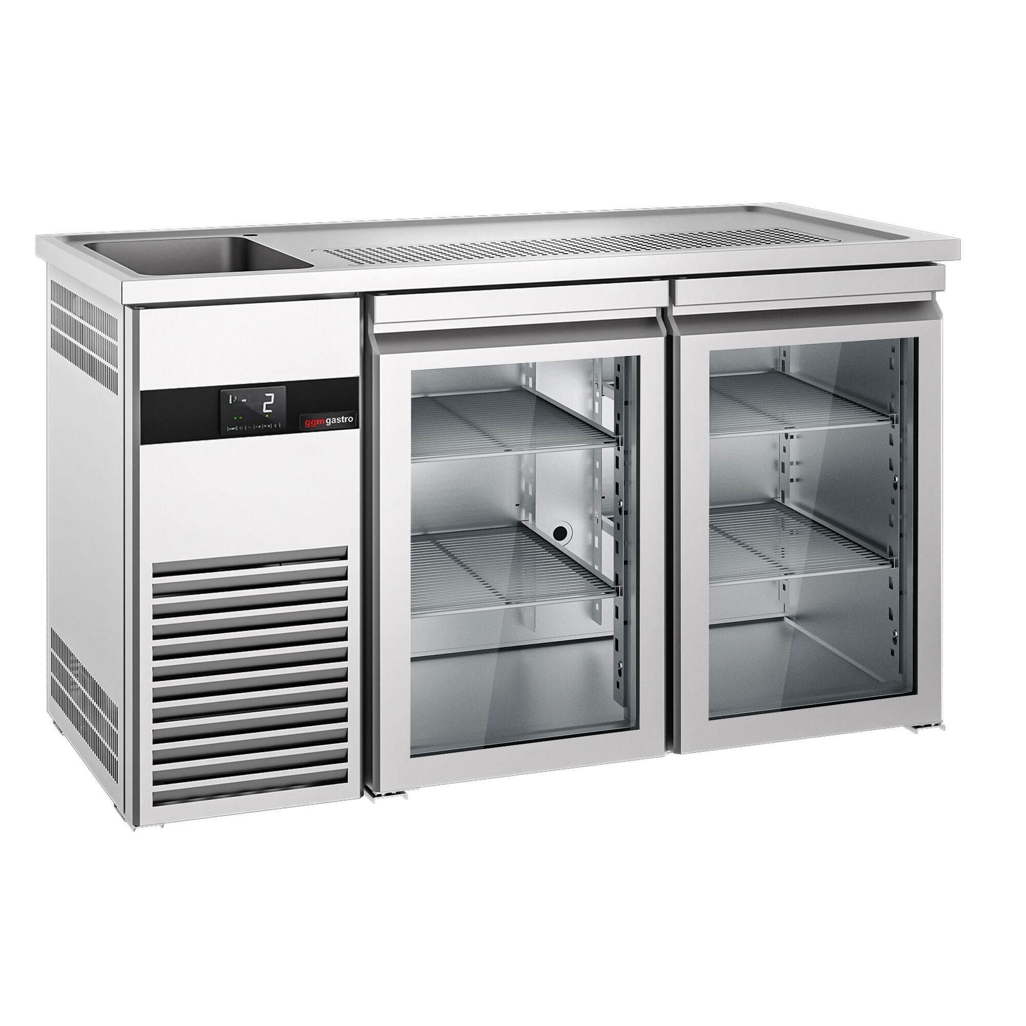 Beer counter premıum - 1550x700mm- 2 glass doors