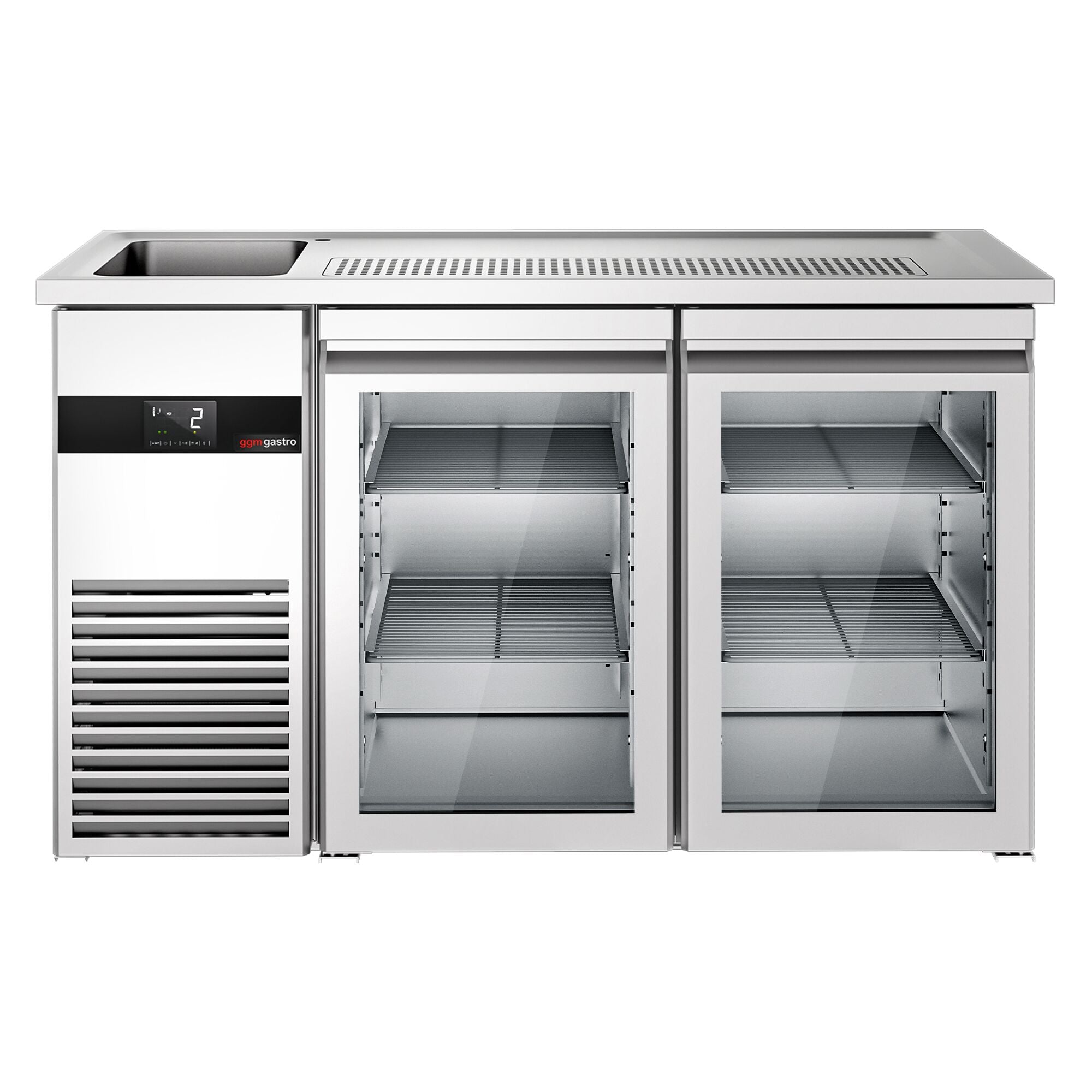 Beer counter premıum - 1550x700mm- 2 glass doors